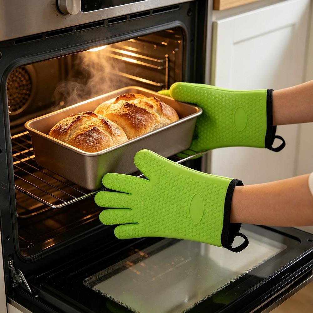 Oven Mitt Silicone - 1/2 unidades de manoplas para horno