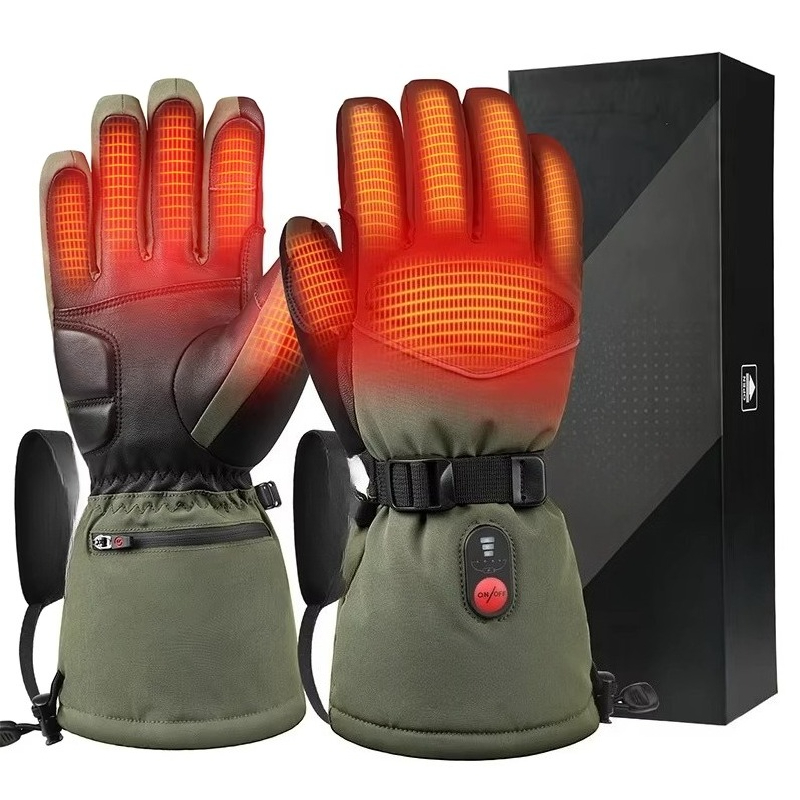 Ski Glove Waterproof - Guantes de esquí eléctricos cálidos para