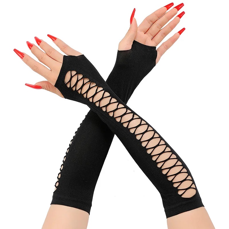 Guantes largos de encaje para  - Fingerless Glove Knit reseña y precio