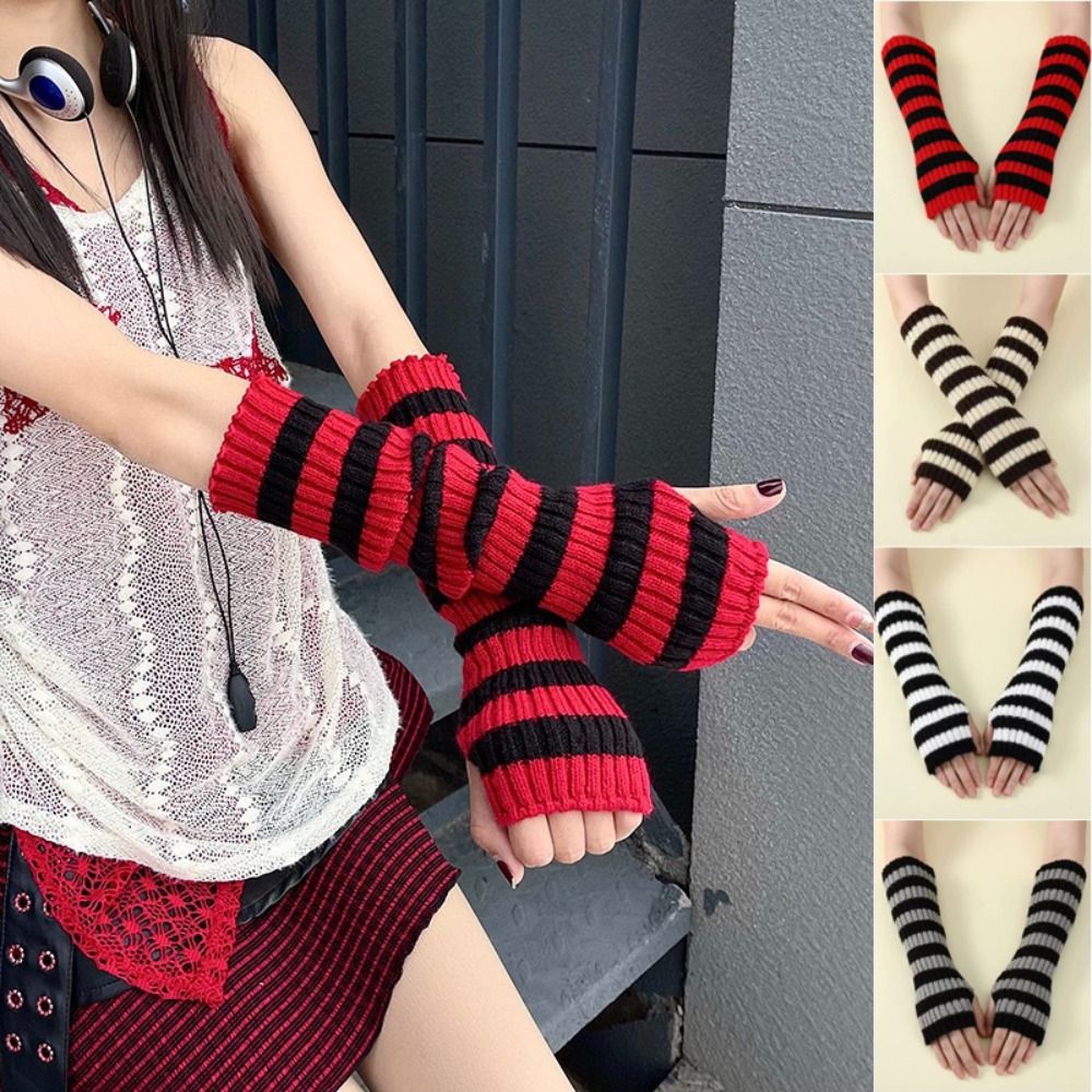 Guantes Largos sin Dedos de Pu - Fingerless Glove Knit reseña y precio