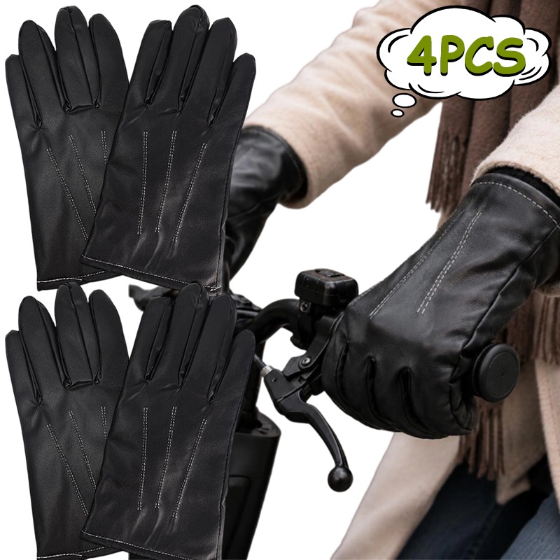 1/2 pares de guantes de invier - Leather Driving Glove reseña y precio