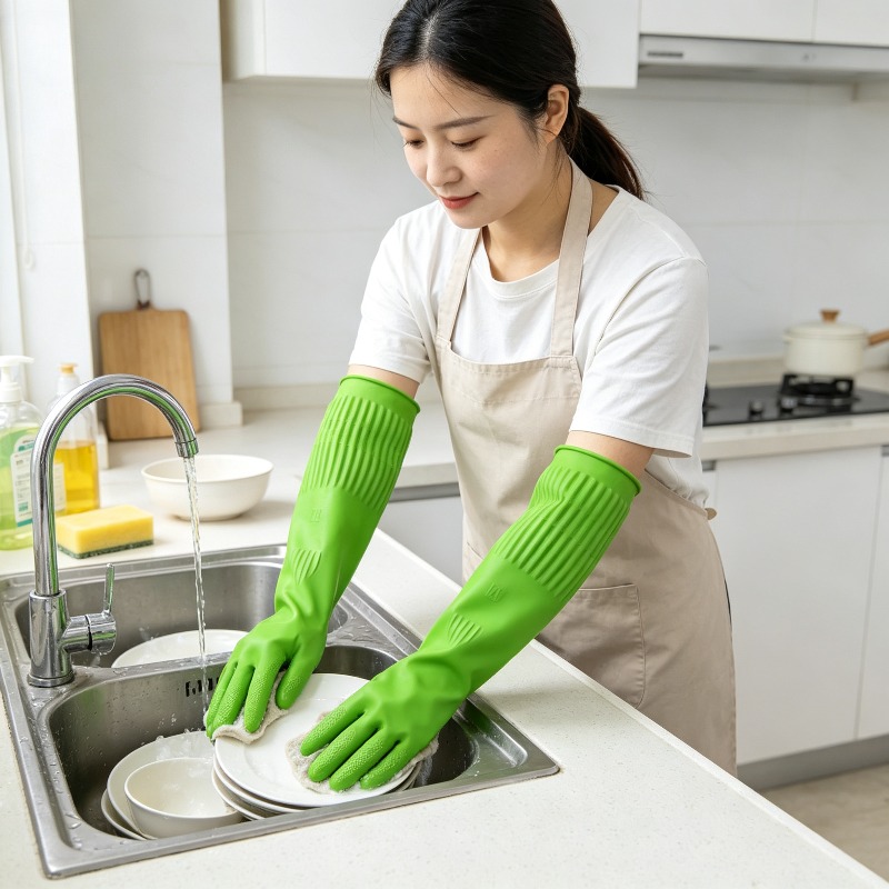 1 par de guantes de silicona p - Dish Glove Rubber reseña y precio