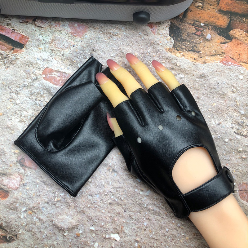 Manopla de medio dedo para muj - Leather Driving Glove reseña y precio