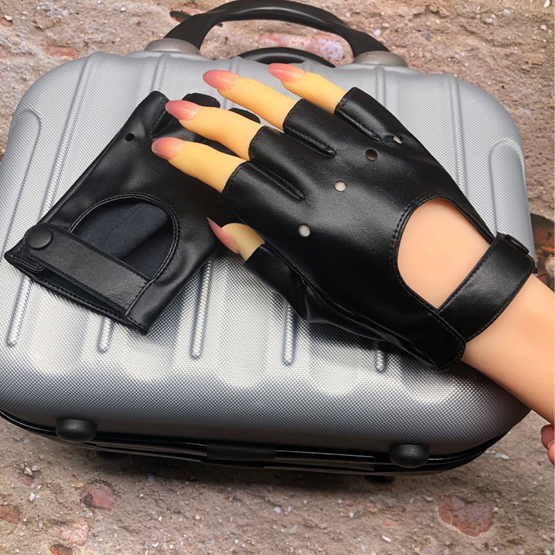 Manopla de medio dedo para muj - Leather Driving Glove reseña y precio