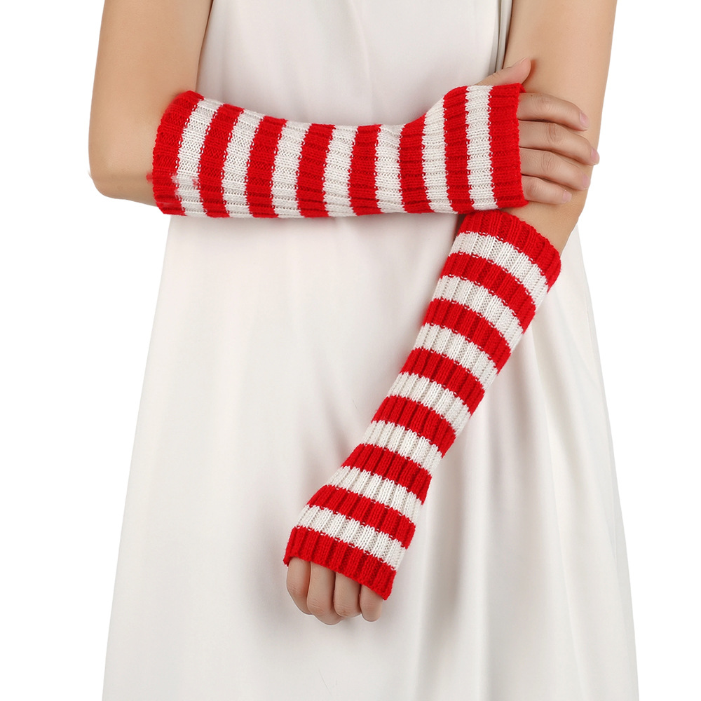 Calentadores de brazos sin ded - Fingerless Glove Knit reseña y precio