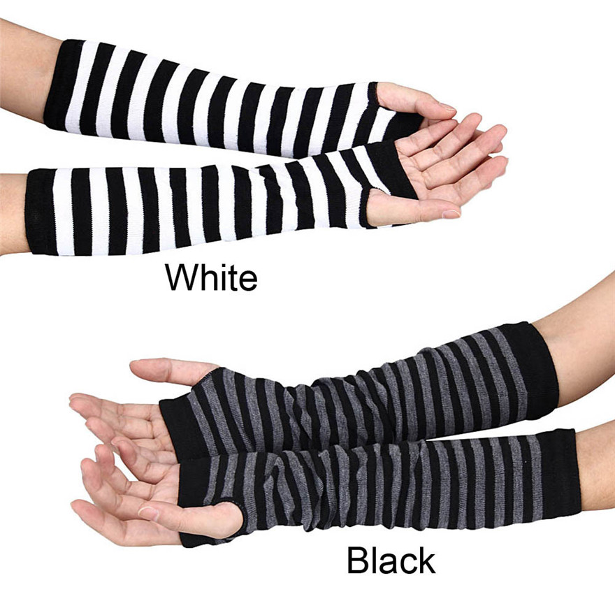 Calentador de brazo sin dedos  - Fingerless Glove Knit reseña y precio