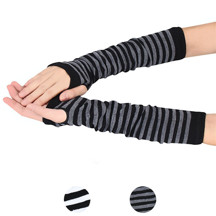 Calentador de brazo sin dedos  - Fingerless Glove Knit reseña y precio